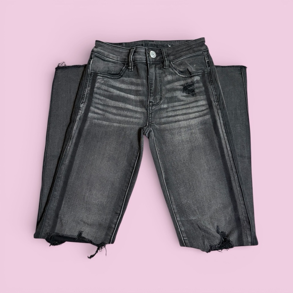 American Eagle Outfitters Black Distressed Women's Jeans
